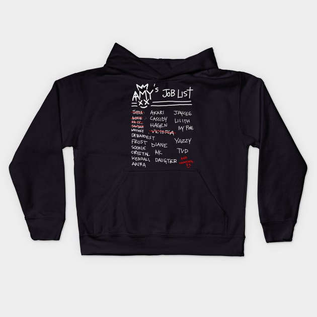 BAD AMY ''JOB LIST'' Kids Hoodie by KVLI3N